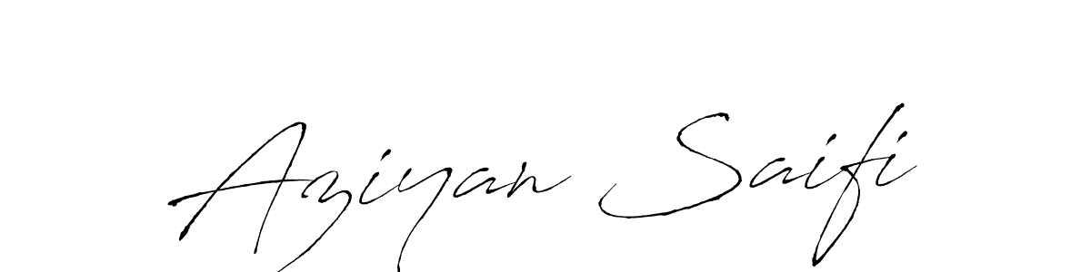 Aziyan Saifi stylish signature style. Best Handwritten Sign (Antro_Vectra) for my name. Handwritten Signature Collection Ideas for my name Aziyan Saifi. Aziyan Saifi signature style 6 images and pictures png