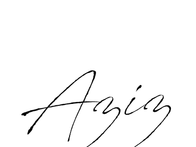 Use a signature maker to create a handwritten signature online. With this signature software, you can design (Antro_Vectra) your own signature for name Aziz. Aziz signature style 6 images and pictures png
