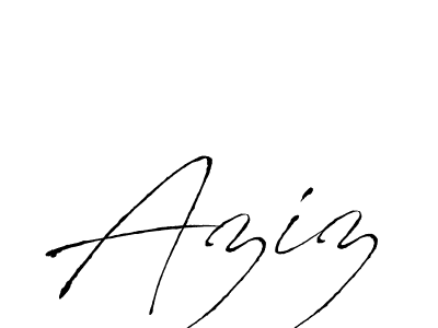 Use a signature maker to create a handwritten signature online. With this signature software, you can design (Antro_Vectra) your own signature for name Aziz. Aziz signature style 6 images and pictures png