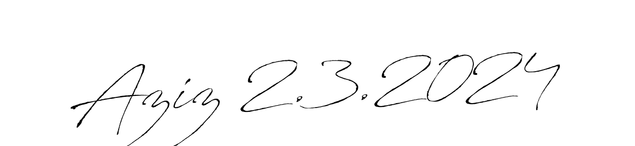 It looks lik you need a new signature style for name Aziz 2.3.2024. Design unique handwritten (Antro_Vectra) signature with our free signature maker in just a few clicks. Aziz 2.3.2024 signature style 6 images and pictures png