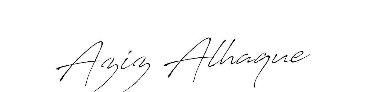 Also we have Aziz Alhaque name is the best signature style. Create professional handwritten signature collection using Antro_Vectra autograph style. Aziz Alhaque signature style 6 images and pictures png