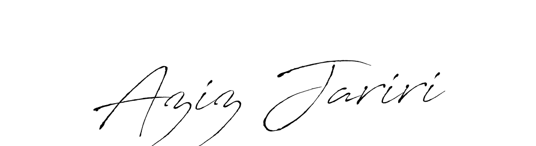 Design your own signature with our free online signature maker. With this signature software, you can create a handwritten (Antro_Vectra) signature for name Aziz Jariri. Aziz Jariri signature style 6 images and pictures png