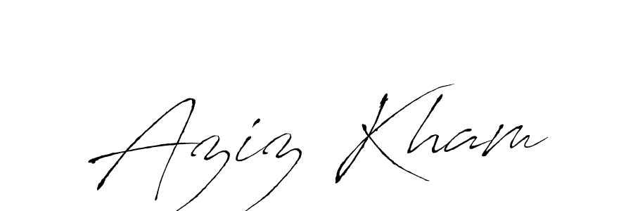 The best way (Antro_Vectra) to make a short signature is to pick only two or three words in your name. The name Aziz Kham include a total of six letters. For converting this name. Aziz Kham signature style 6 images and pictures png