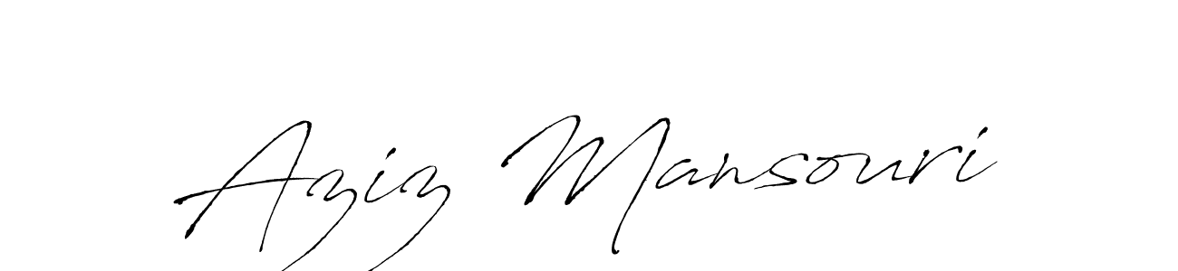 How to make Aziz Mansouri signature? Antro_Vectra is a professional autograph style. Create handwritten signature for Aziz Mansouri name. Aziz Mansouri signature style 6 images and pictures png
