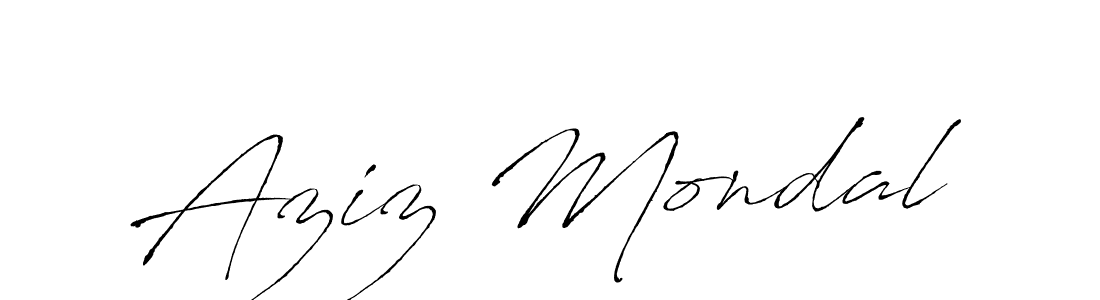 How to make Aziz Mondal name signature. Use Antro_Vectra style for creating short signs online. This is the latest handwritten sign. Aziz Mondal signature style 6 images and pictures png