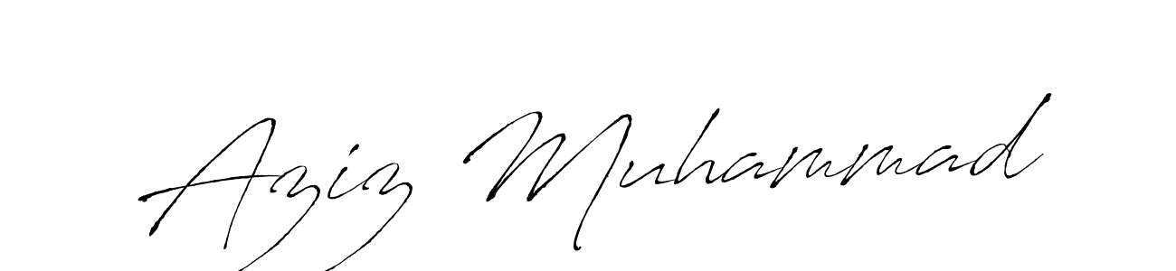 if you are searching for the best signature style for your name Aziz Muhammad. so please give up your signature search. here we have designed multiple signature styles  using Antro_Vectra. Aziz Muhammad signature style 6 images and pictures png