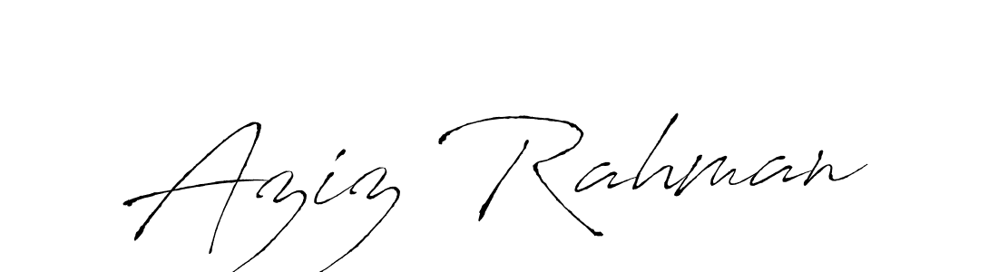 Create a beautiful signature design for name Aziz Rahman. With this signature (Antro_Vectra) fonts, you can make a handwritten signature for free. Aziz Rahman signature style 6 images and pictures png