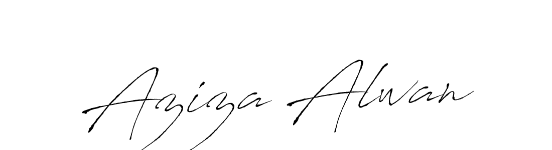 Also we have Aziza Alwan name is the best signature style. Create professional handwritten signature collection using Antro_Vectra autograph style. Aziza Alwan signature style 6 images and pictures png