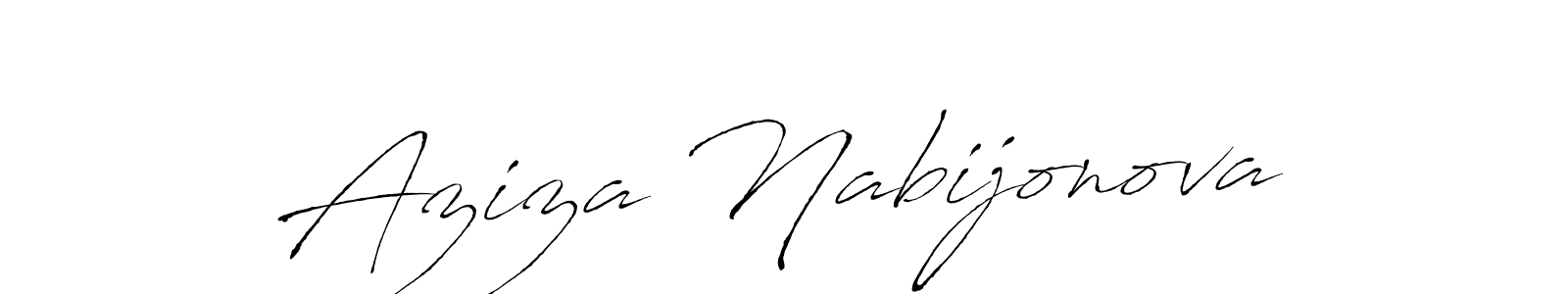Make a beautiful signature design for name Aziza Nabijonova. With this signature (Antro_Vectra) style, you can create a handwritten signature for free. Aziza Nabijonova signature style 6 images and pictures png