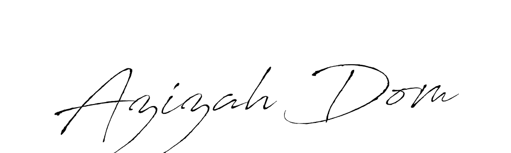 Also we have Azizah Dom name is the best signature style. Create professional handwritten signature collection using Antro_Vectra autograph style. Azizah Dom signature style 6 images and pictures png