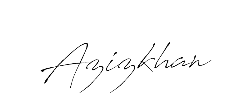 Design your own signature with our free online signature maker. With this signature software, you can create a handwritten (Antro_Vectra) signature for name Azizkhan. Azizkhan signature style 6 images and pictures png
