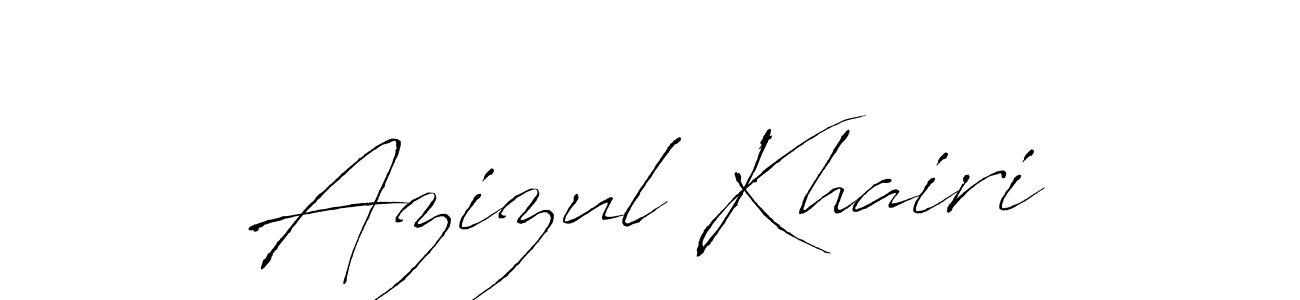 Create a beautiful signature design for name Azizul Khairi. With this signature (Antro_Vectra) fonts, you can make a handwritten signature for free. Azizul Khairi signature style 6 images and pictures png