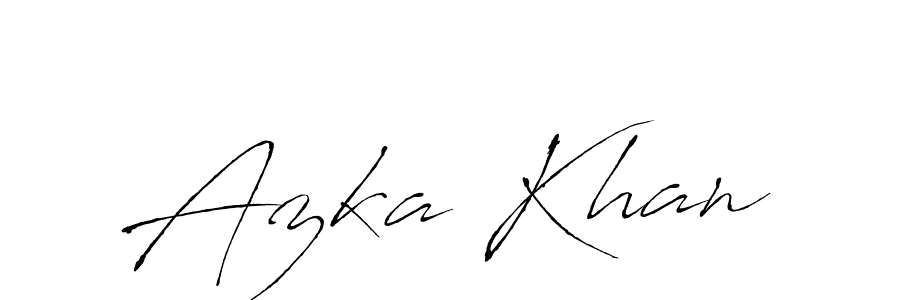 Azka Khan stylish signature style. Best Handwritten Sign (Antro_Vectra) for my name. Handwritten Signature Collection Ideas for my name Azka Khan. Azka Khan signature style 6 images and pictures png