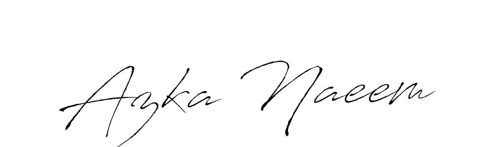 Use a signature maker to create a handwritten signature online. With this signature software, you can design (Antro_Vectra) your own signature for name Azka Naeem. Azka Naeem signature style 6 images and pictures png