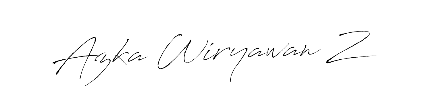 Also we have Azka Wiryawan Z name is the best signature style. Create professional handwritten signature collection using Antro_Vectra autograph style. Azka Wiryawan Z signature style 6 images and pictures png