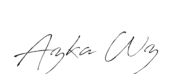 Once you've used our free online signature maker to create your best signature Antro_Vectra style, it's time to enjoy all of the benefits that Azka Wz name signing documents. Azka Wz signature style 6 images and pictures png