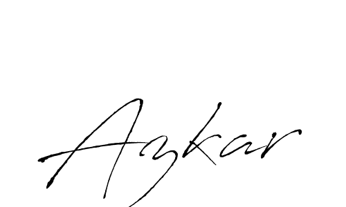 Design your own signature with our free online signature maker. With this signature software, you can create a handwritten (Antro_Vectra) signature for name Azkar. Azkar signature style 6 images and pictures png