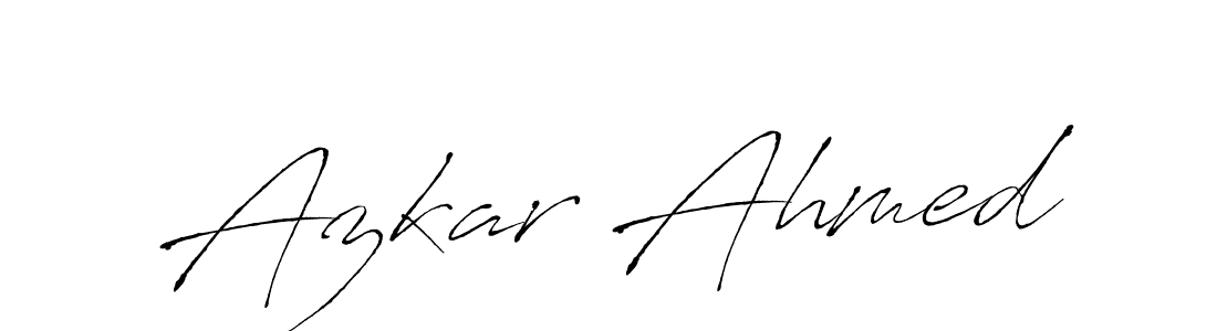 Make a beautiful signature design for name Azkar Ahmed. With this signature (Antro_Vectra) style, you can create a handwritten signature for free. Azkar Ahmed signature style 6 images and pictures png