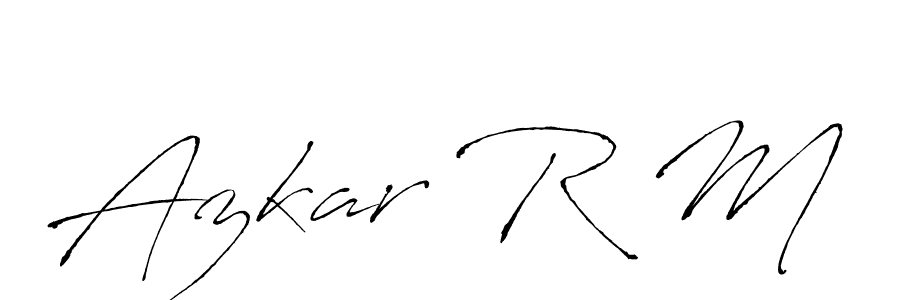 Azkar R M stylish signature style. Best Handwritten Sign (Antro_Vectra) for my name. Handwritten Signature Collection Ideas for my name Azkar R M. Azkar R M signature style 6 images and pictures png