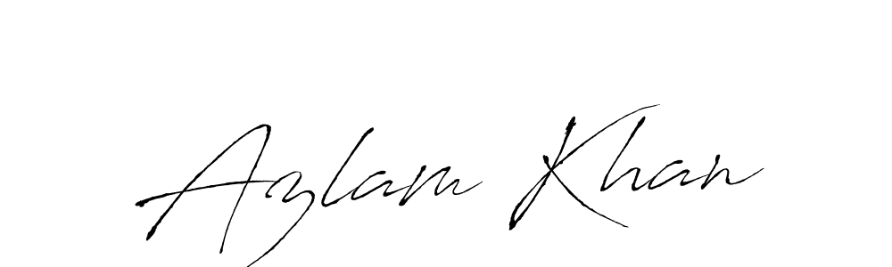 Create a beautiful signature design for name Azlam Khan. With this signature (Antro_Vectra) fonts, you can make a handwritten signature for free. Azlam Khan signature style 6 images and pictures png
