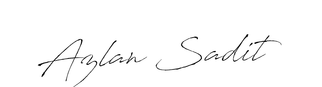 Also You can easily find your signature by using the search form. We will create Azlan Sadit name handwritten signature images for you free of cost using Antro_Vectra sign style. Azlan Sadit signature style 6 images and pictures png