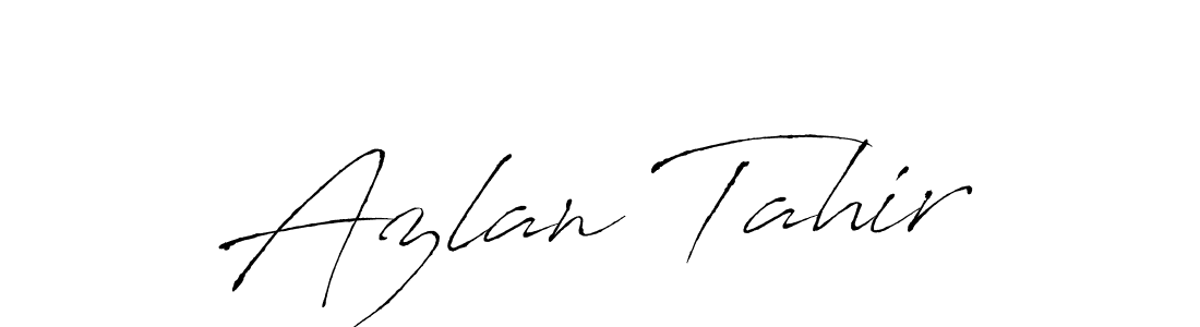 Create a beautiful signature design for name Azlan Tahir. With this signature (Antro_Vectra) fonts, you can make a handwritten signature for free. Azlan Tahir signature style 6 images and pictures png