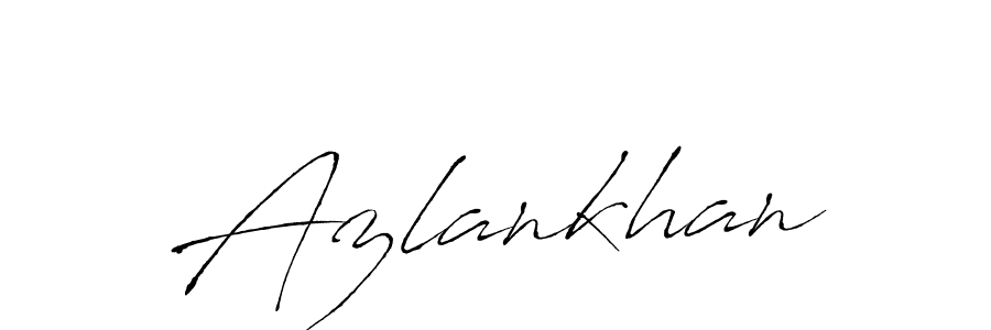 Design your own signature with our free online signature maker. With this signature software, you can create a handwritten (Antro_Vectra) signature for name Azlankhan. Azlankhan signature style 6 images and pictures png