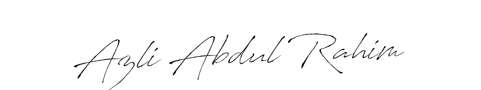 Make a beautiful signature design for name Azli Abdul Rahim. With this signature (Antro_Vectra) style, you can create a handwritten signature for free. Azli Abdul Rahim signature style 6 images and pictures png