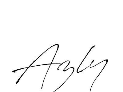 Azly stylish signature style. Best Handwritten Sign (Antro_Vectra) for my name. Handwritten Signature Collection Ideas for my name Azly. Azly signature style 6 images and pictures png