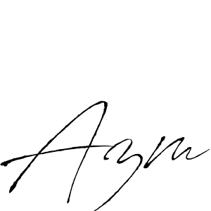 Also we have Azm name is the best signature style. Create professional handwritten signature collection using Antro_Vectra autograph style. Azm signature style 6 images and pictures png
