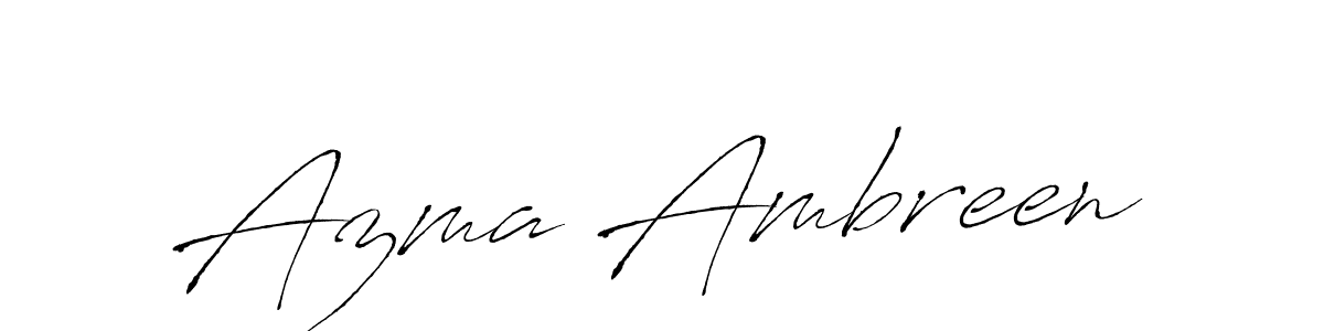 Make a beautiful signature design for name Azma Ambreen. With this signature (Antro_Vectra) style, you can create a handwritten signature for free. Azma Ambreen signature style 6 images and pictures png