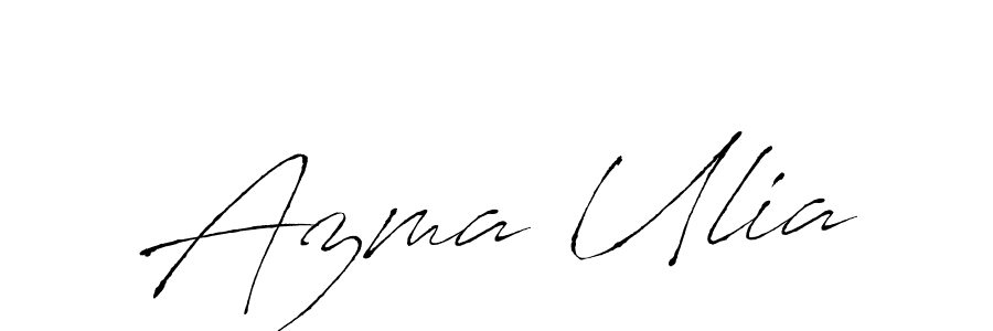 Also You can easily find your signature by using the search form. We will create Azma Ulia name handwritten signature images for you free of cost using Antro_Vectra sign style. Azma Ulia signature style 6 images and pictures png