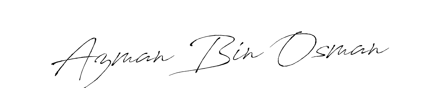 Create a beautiful signature design for name Azman Bin Osman. With this signature (Antro_Vectra) fonts, you can make a handwritten signature for free. Azman Bin Osman signature style 6 images and pictures png