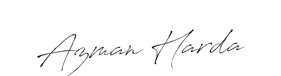 How to make Azman Harda name signature. Use Antro_Vectra style for creating short signs online. This is the latest handwritten sign. Azman Harda signature style 6 images and pictures png