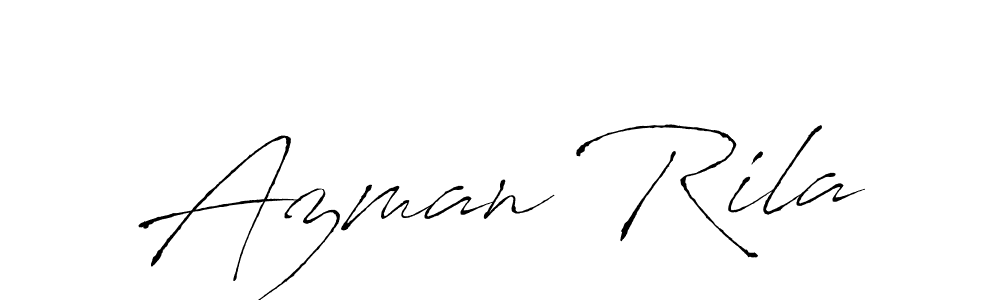 Design your own signature with our free online signature maker. With this signature software, you can create a handwritten (Antro_Vectra) signature for name Azman Rila. Azman Rila signature style 6 images and pictures png
