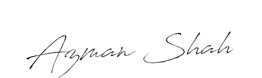 How to make Azman Shah name signature. Use Antro_Vectra style for creating short signs online. This is the latest handwritten sign. Azman Shah signature style 6 images and pictures png