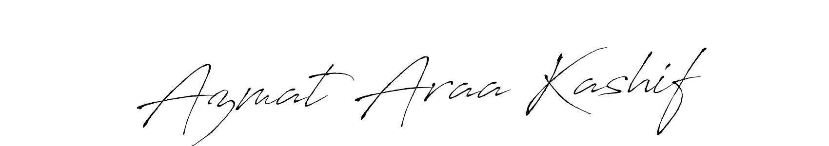 Create a beautiful signature design for name Azmat Araa Kashif. With this signature (Antro_Vectra) fonts, you can make a handwritten signature for free. Azmat Araa Kashif signature style 6 images and pictures png