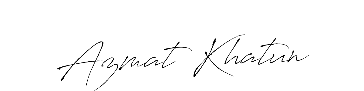 Make a beautiful signature design for name Azmat Khatun. With this signature (Antro_Vectra) style, you can create a handwritten signature for free. Azmat Khatun signature style 6 images and pictures png