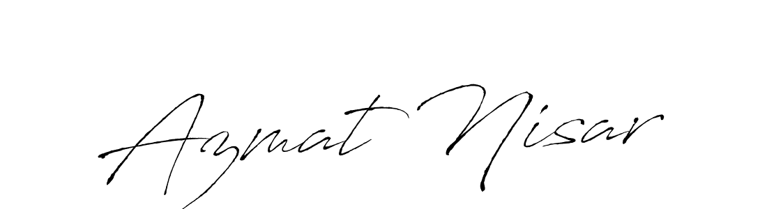 Design your own signature with our free online signature maker. With this signature software, you can create a handwritten (Antro_Vectra) signature for name Azmat Nisar. Azmat Nisar signature style 6 images and pictures png