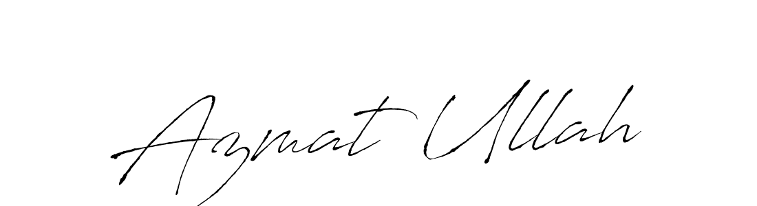 Create a beautiful signature design for name Azmat Ullah. With this signature (Antro_Vectra) fonts, you can make a handwritten signature for free. Azmat Ullah signature style 6 images and pictures png