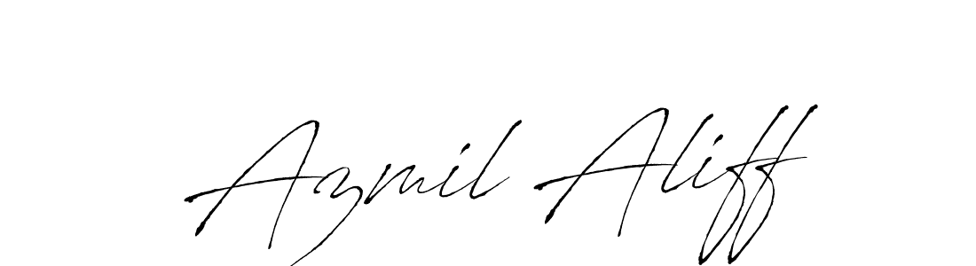 Also we have Azmil Aliff name is the best signature style. Create professional handwritten signature collection using Antro_Vectra autograph style. Azmil Aliff signature style 6 images and pictures png