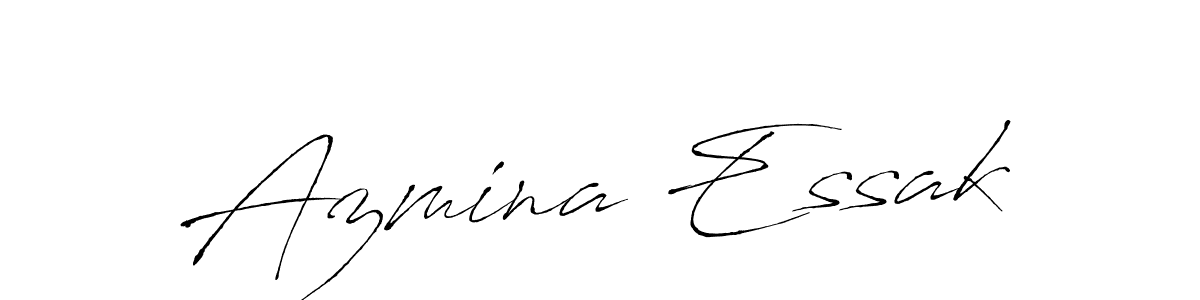 How to make Azmina Essak name signature. Use Antro_Vectra style for creating short signs online. This is the latest handwritten sign. Azmina Essak signature style 6 images and pictures png