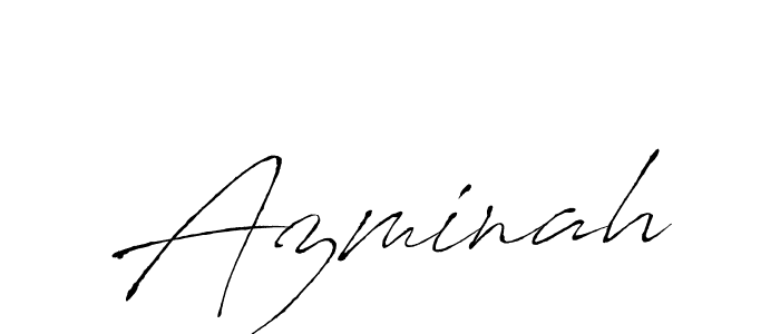 Use a signature maker to create a handwritten signature online. With this signature software, you can design (Antro_Vectra) your own signature for name Azminah. Azminah signature style 6 images and pictures png