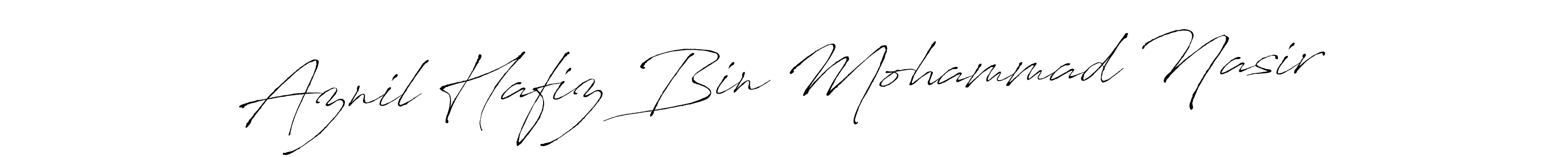 The best way (Antro_Vectra) to make a short signature is to pick only two or three words in your name. The name Aznil Hafiz Bin Mohammad Nasir include a total of six letters. For converting this name. Aznil Hafiz Bin Mohammad Nasir signature style 6 images and pictures png