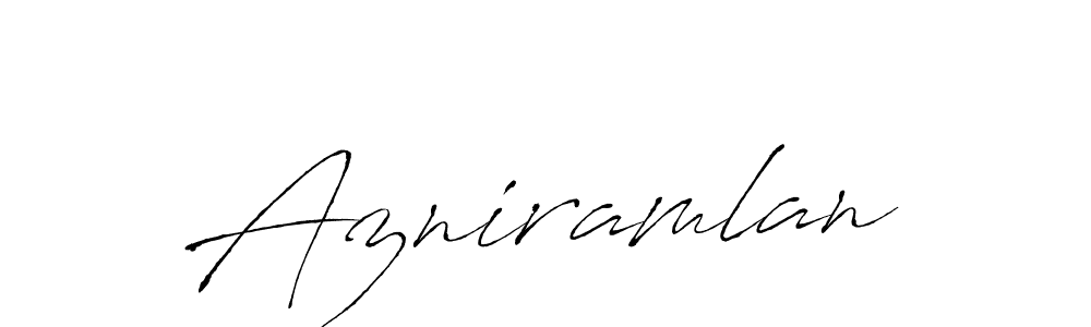 Also we have Azniramlan name is the best signature style. Create professional handwritten signature collection using Antro_Vectra autograph style. Azniramlan signature style 6 images and pictures png