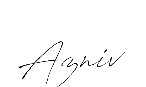 Design your own signature with our free online signature maker. With this signature software, you can create a handwritten (Antro_Vectra) signature for name Azniv. Azniv signature style 6 images and pictures png