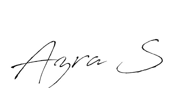 Make a beautiful signature design for name Azra S. With this signature (Antro_Vectra) style, you can create a handwritten signature for free. Azra S signature style 6 images and pictures png