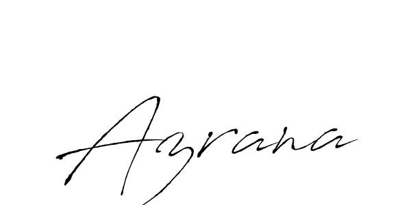 Azrana stylish signature style. Best Handwritten Sign (Antro_Vectra) for my name. Handwritten Signature Collection Ideas for my name Azrana. Azrana signature style 6 images and pictures png