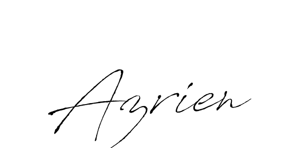 Azrien stylish signature style. Best Handwritten Sign (Antro_Vectra) for my name. Handwritten Signature Collection Ideas for my name Azrien. Azrien signature style 6 images and pictures png