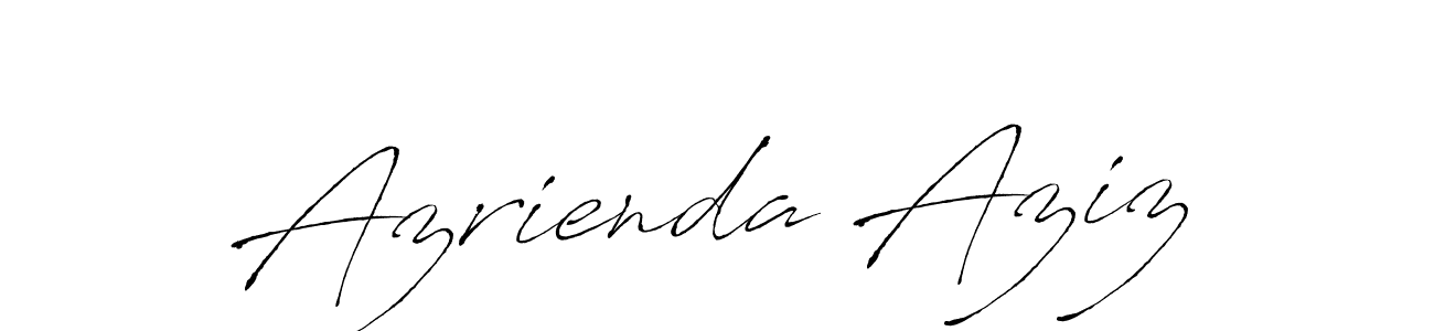 Also we have Azrienda Aziz name is the best signature style. Create professional handwritten signature collection using Antro_Vectra autograph style. Azrienda Aziz signature style 6 images and pictures png